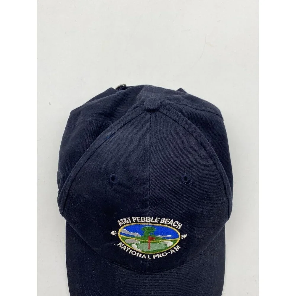 VTG Y2K Pebble Beach Pro-Am Hat Navy AT&T Tournament CaliFame Golf Cap Strapback